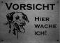 Preview: Edelstahl Dalmatiner VORSICHT Hier wache ich!